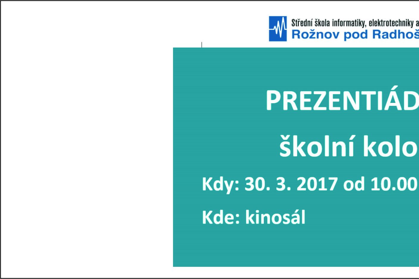  Prezentiáda - školní kolo dne 30. 3. 2017 