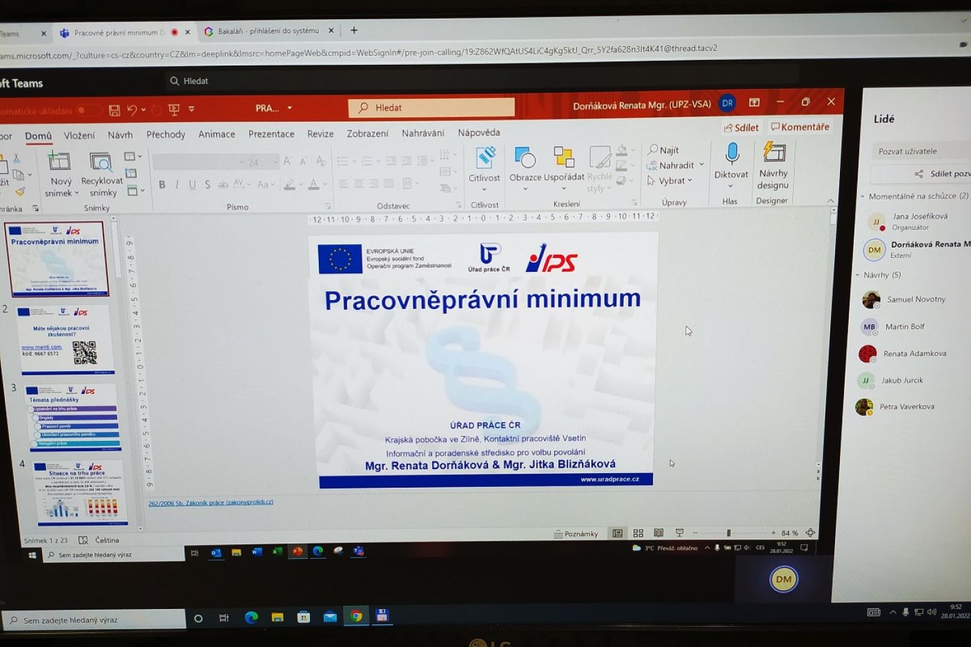  Přednáška na téma Pracovně právní minimum