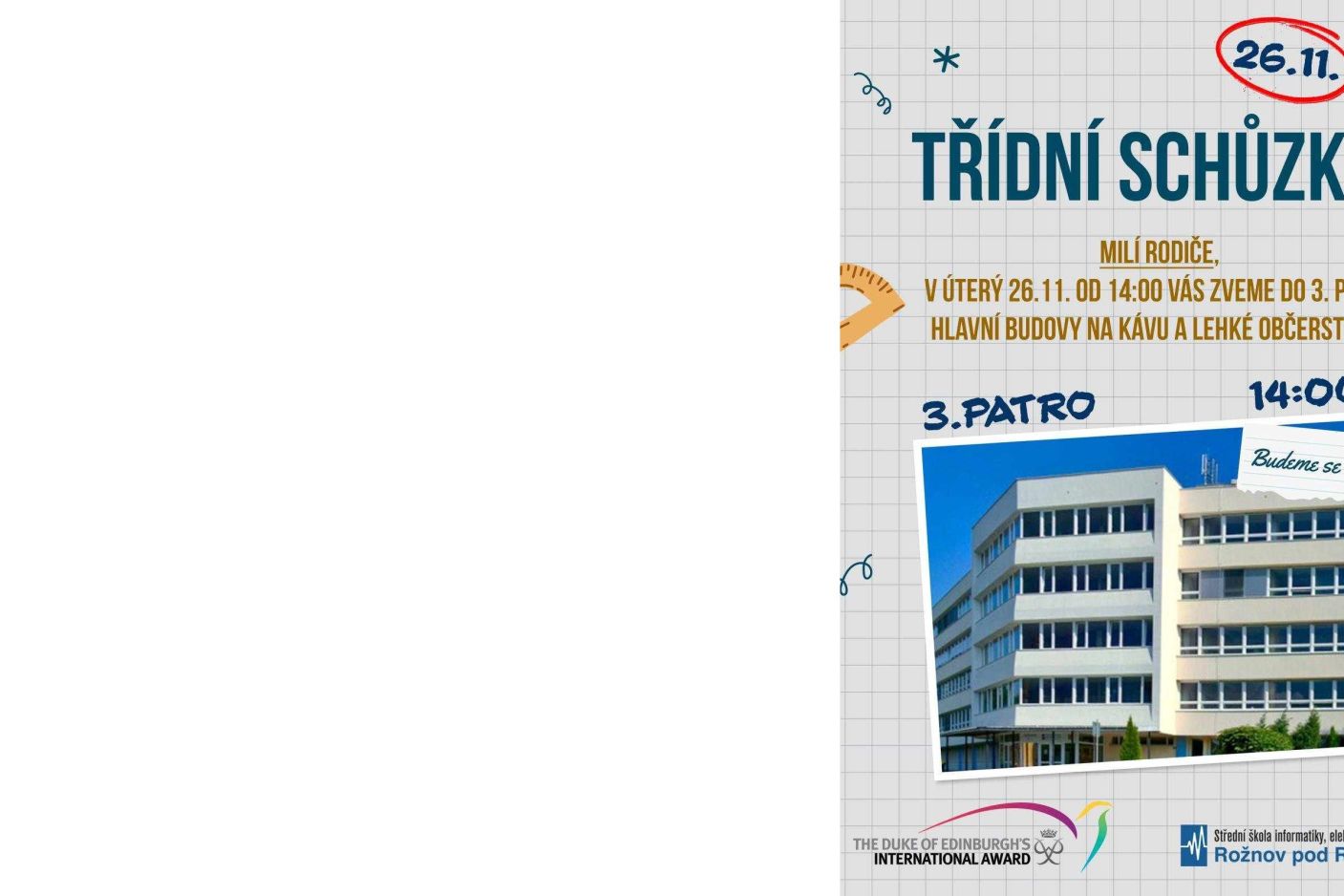  Třídní schůzky - občerstvení