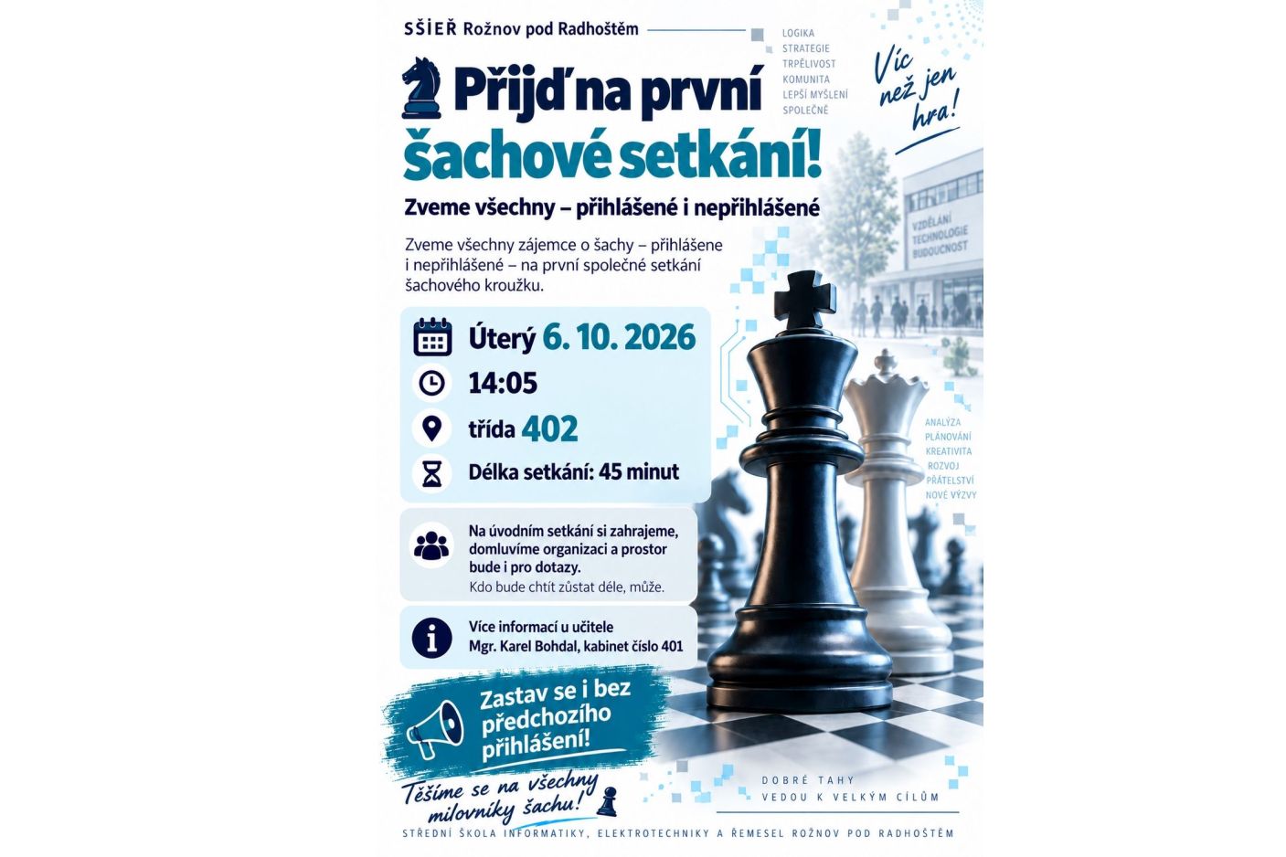  Pozvánka na šachový kroužek